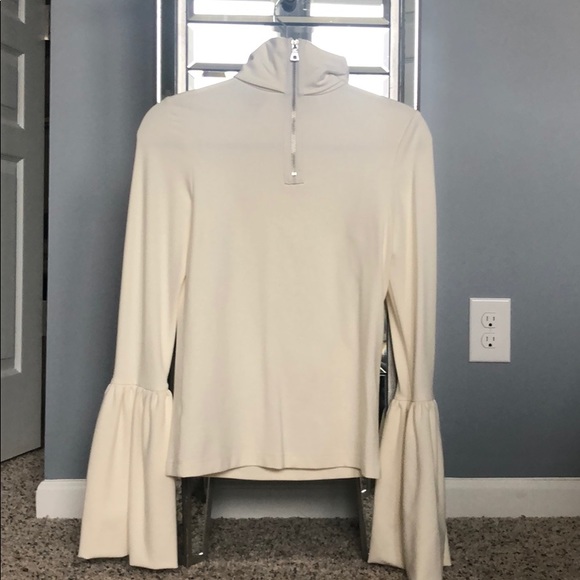 Ronny Kobo cream belle sleeve turtle neck xs - Picture 2 of 4